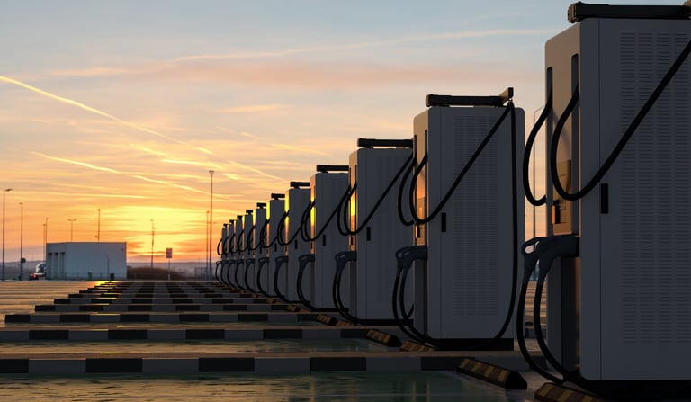 Fast charging station for electric cars
